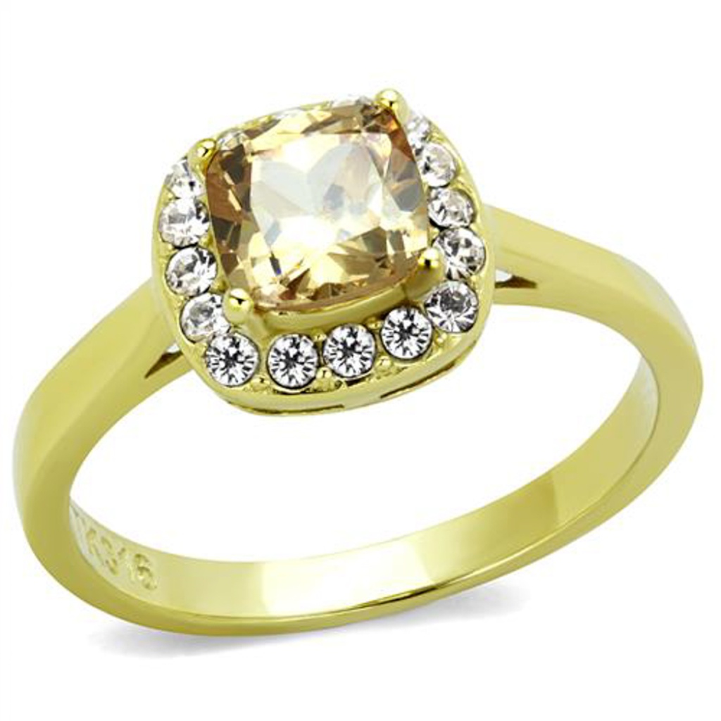 124 Ct Zirconia Stainless Steel Engagement Ring